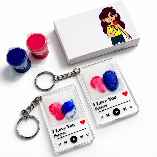 Flipbook With Finger Print Keychain