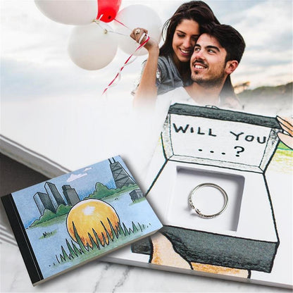 Love Proposal Flipbook With Ring Space