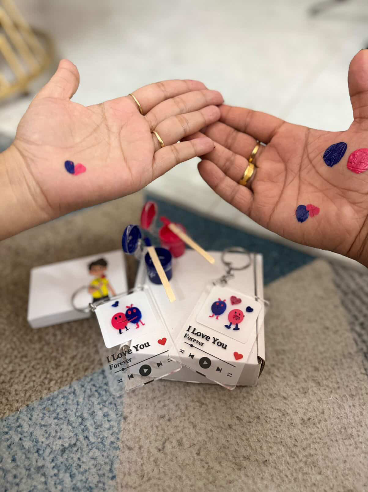 Flipbook With Finger Print Keychain