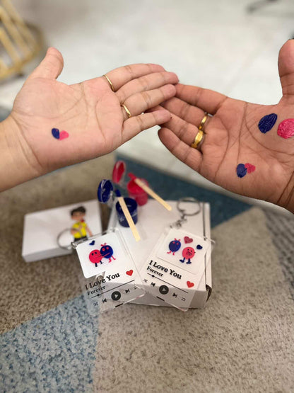 Flipbook With Finger Print Keychain