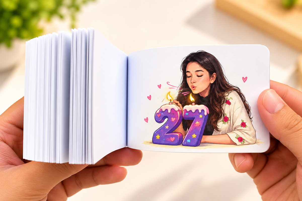 Blow the Candle — Custom Birthday Flipbook