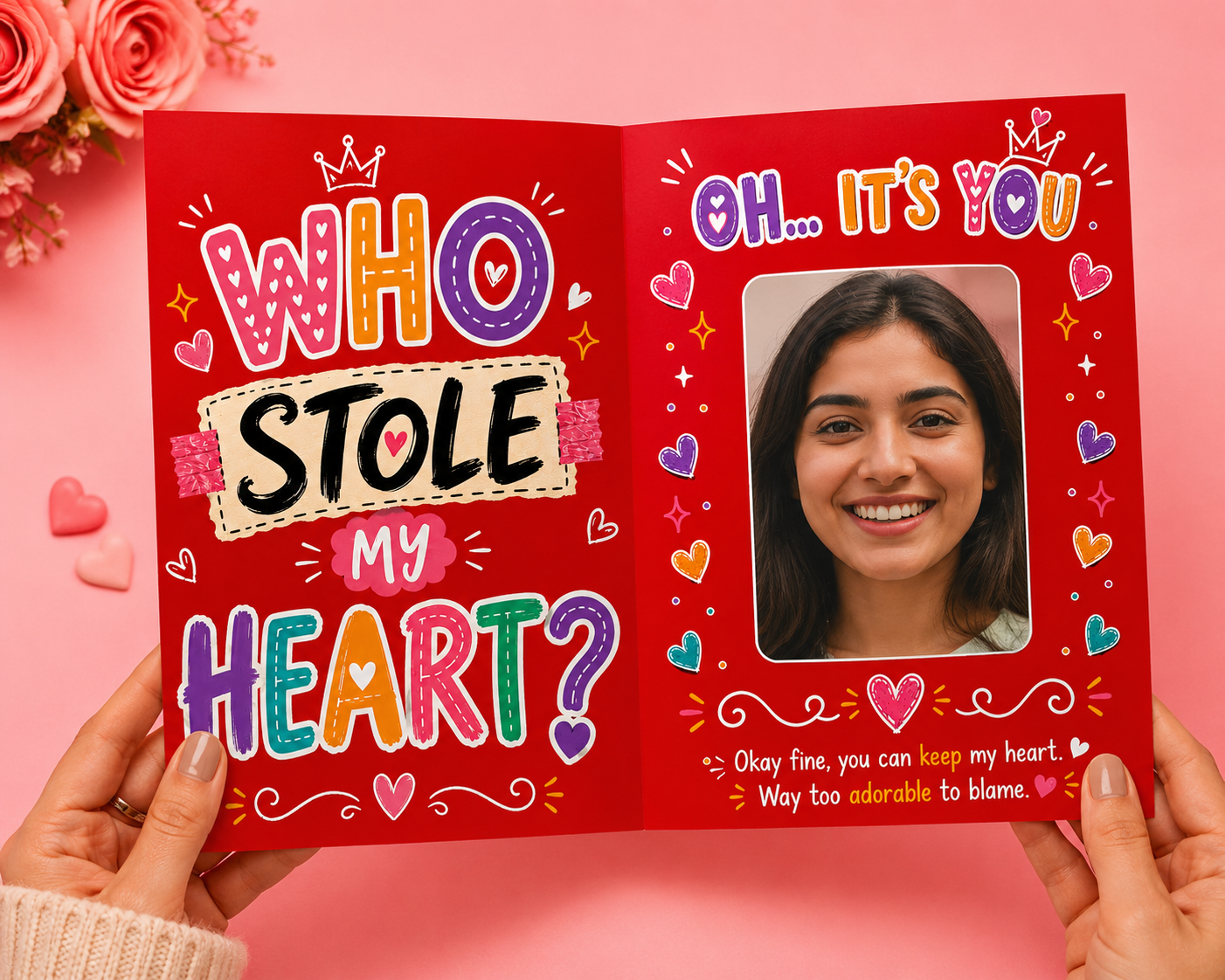 Who Stole My Heart? – Romantic Mirror Card