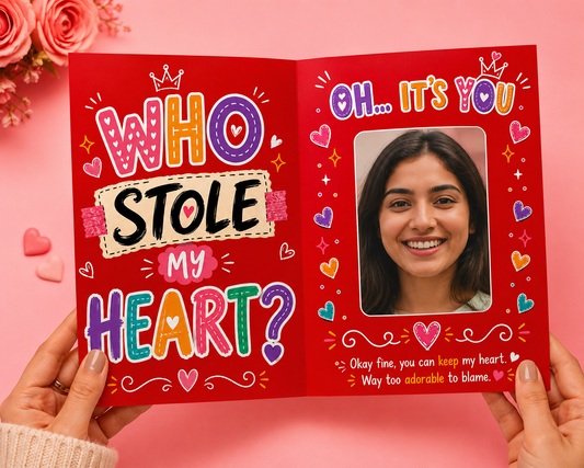 Who Stole My Heart? – Romantic Mirror Card