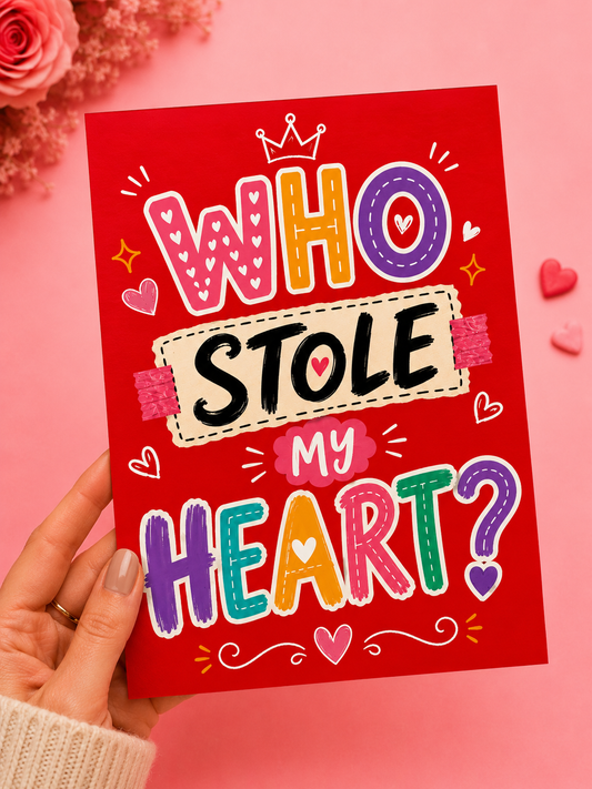 Who Stole My Heart? – Romantic Mirror Card