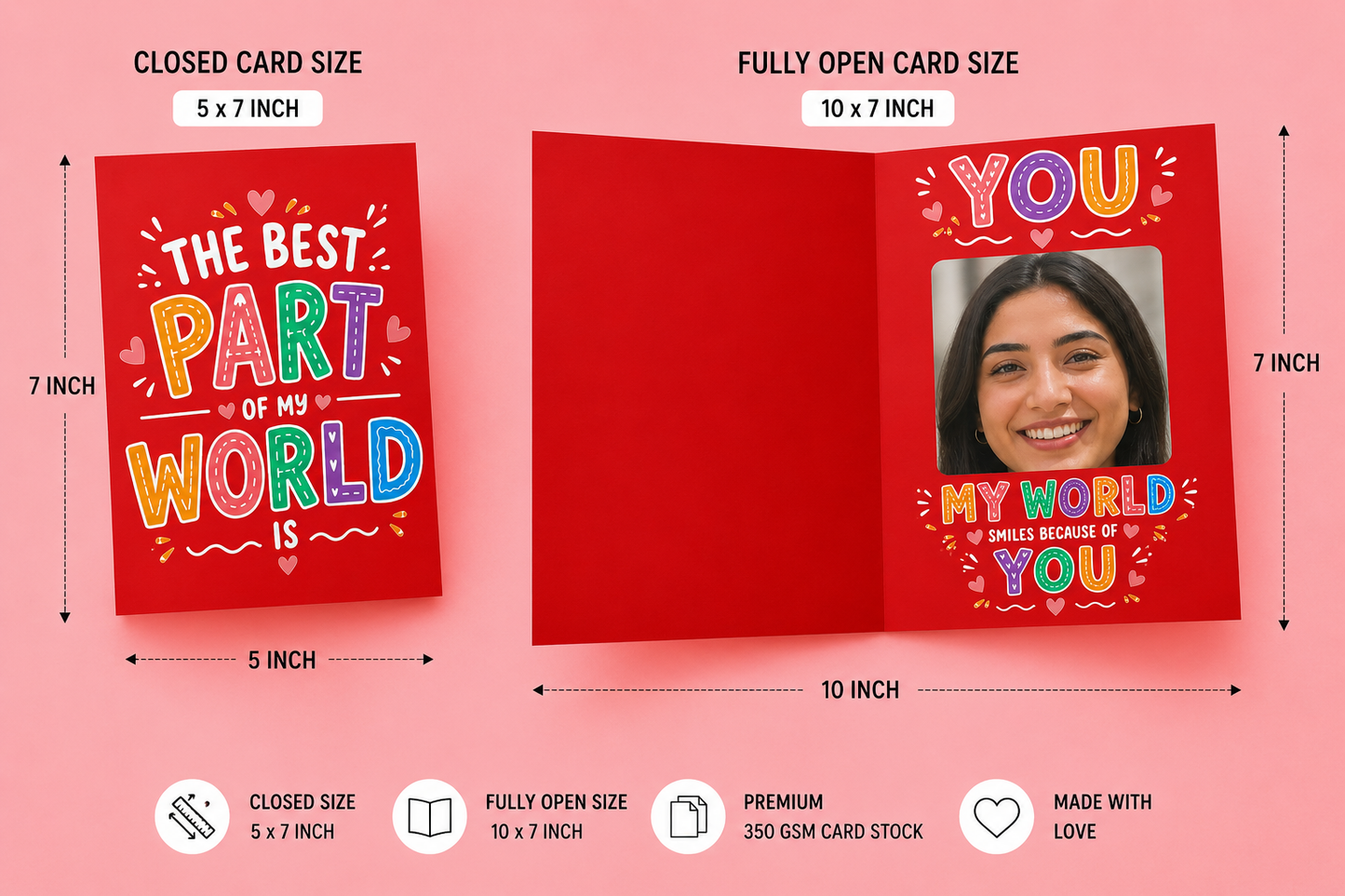 The Best Part Of My World Mirror Card