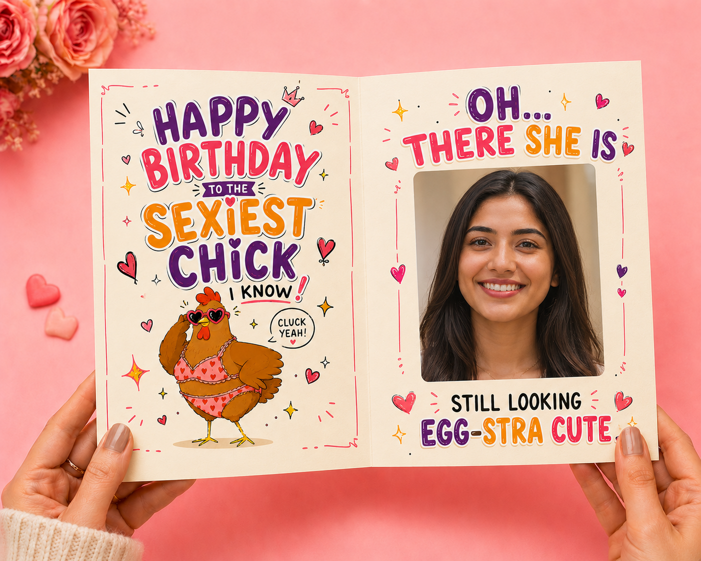 Birthday Chick Mirror Card