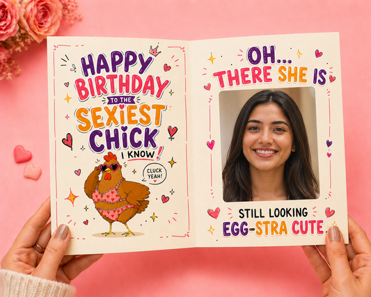 Birthday Chick Mirror Card