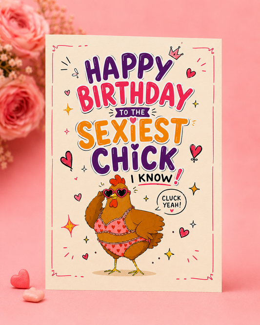 Birthday Chick Mirror Card