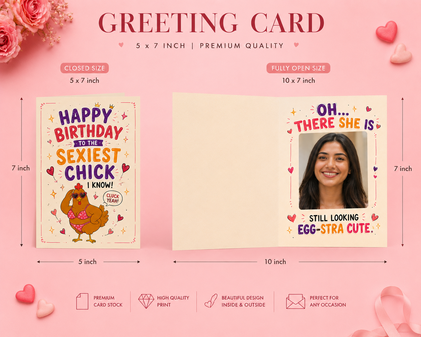 Birthday Chick Mirror Card