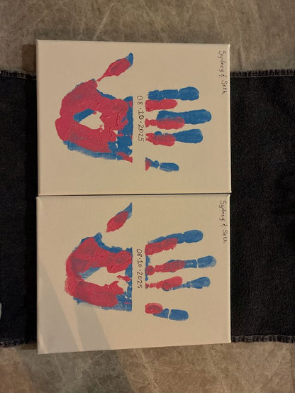 Hooray Couples Canvas Handprint kit