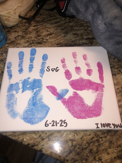 Hooray Couples Canvas Handprint kit