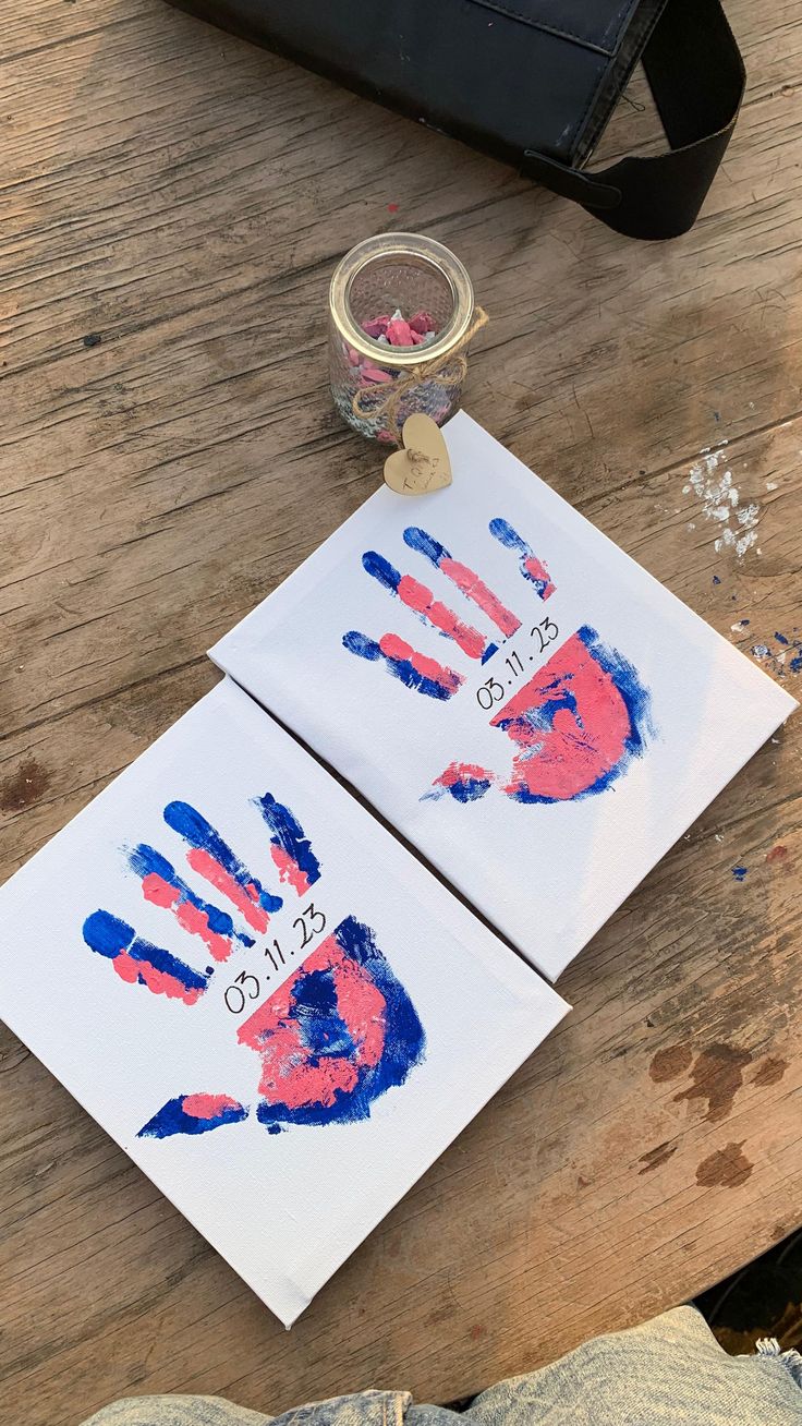 Hooray Couples Canvas Handprint kit