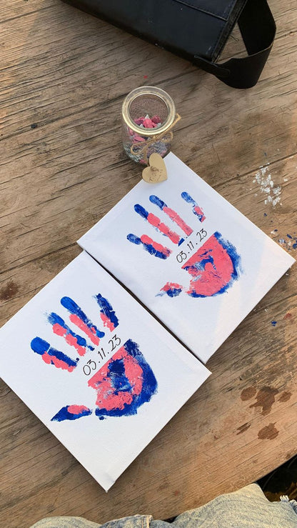 Hooray Couples Canvas Handprint kit
