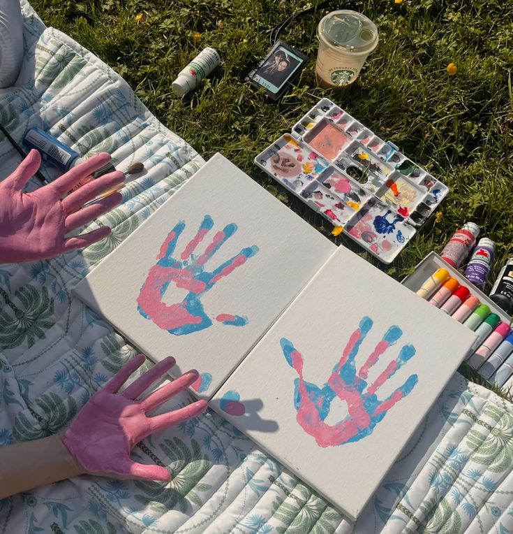 Hooray Couples Canvas Handprint kit