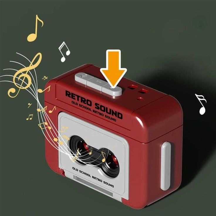 Hooray Retro Cassette Tape Recorder Keychain